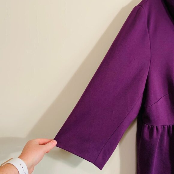 Sandro Purple 3 Button Pea Coat Women's Size 1X - Picture 2 of 6